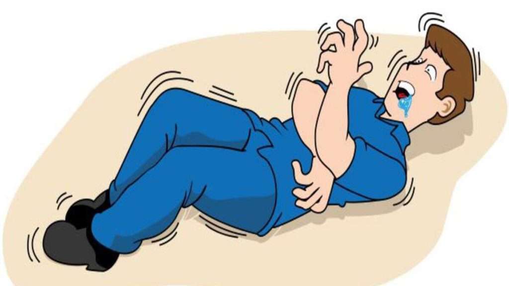 فرد مبتلا به صرع که تشنج کرده