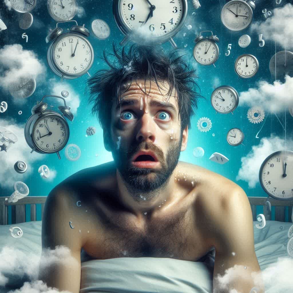 فردی که در خواب دچار علائم حملات پانیک شده فردی که در خواب دچار علائم حملات پانیک شده