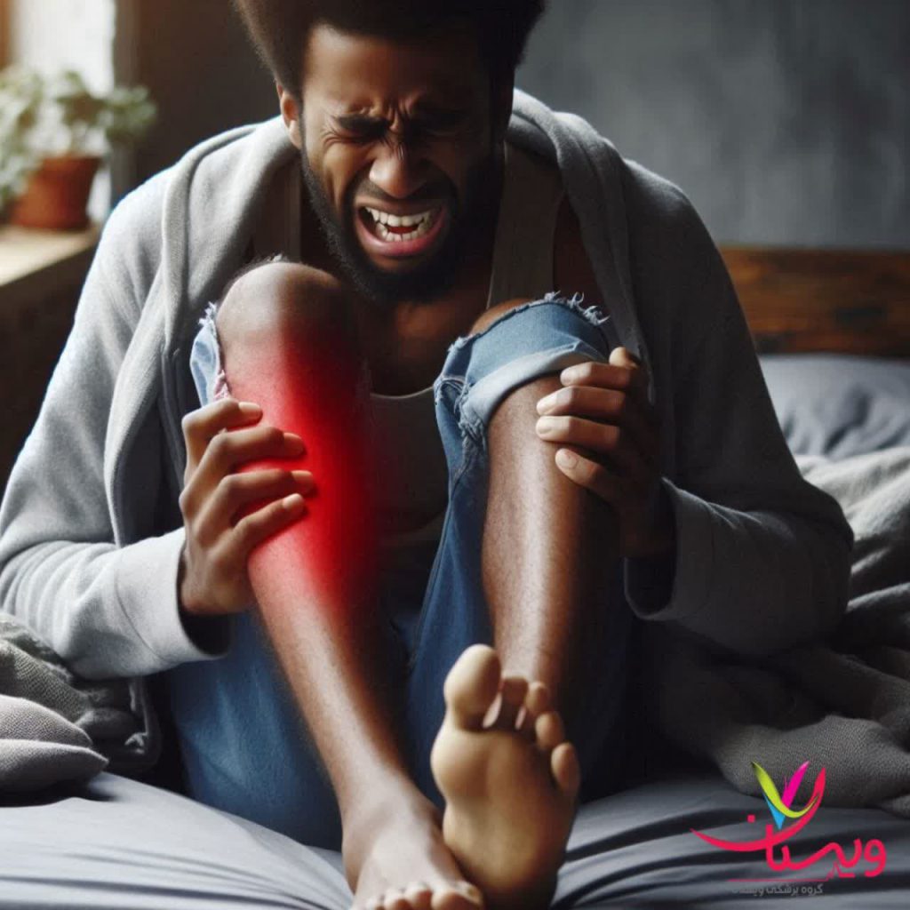 مرد جوانی که نمی تواند بخوابد و درد دارد مرد جوانی که نمی تواند بخوابد و درد دارد