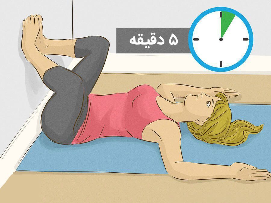 حرکت خمکردن پاها داخل شکم حرکت خمکردن پاها داخل شکم
