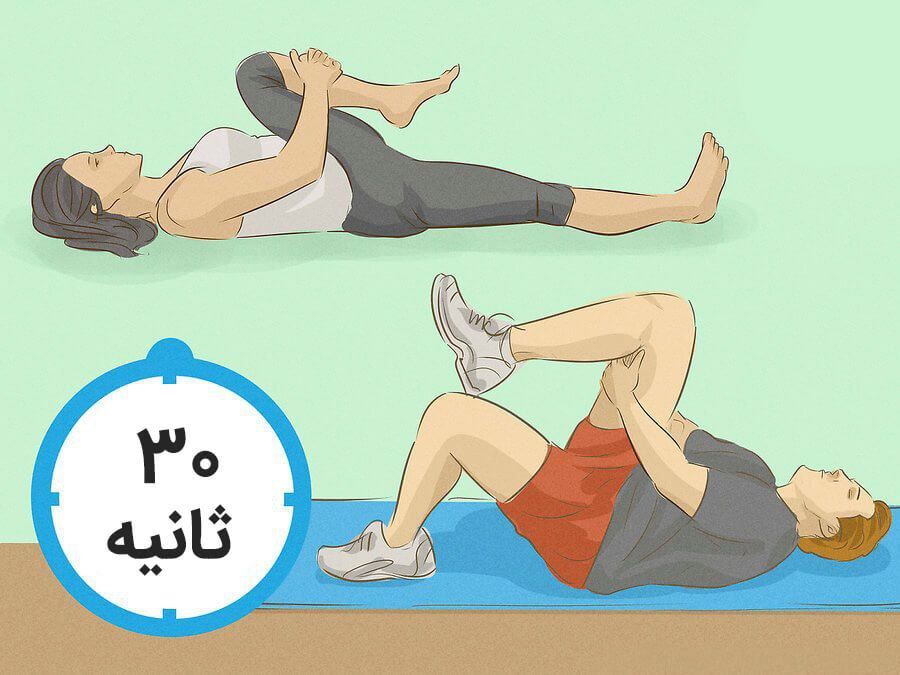 حرکت نگه داشتن پا در داخل شکم حرکت نگه داشتن پا در داخل شکم